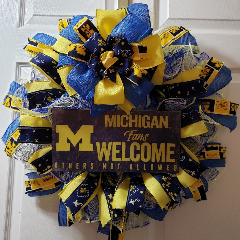 Michigan Wolverines Wreath, SOLD!